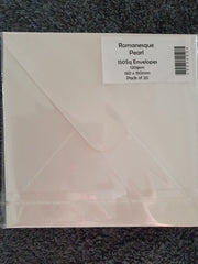 House of Paper 150sq Romanesque Pearl Envelopes 20pkt
